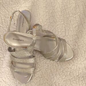 Dressbarn Glittering Silver Women's Sandals